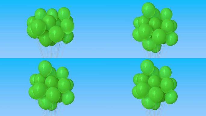 绿色氦气球