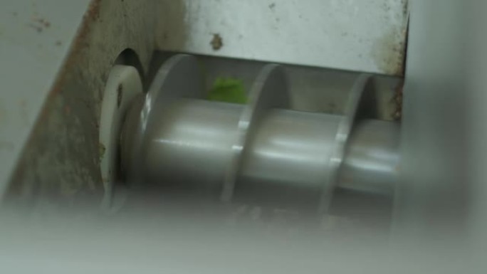 旋转式压榨机从绿色葡萄中榨汁