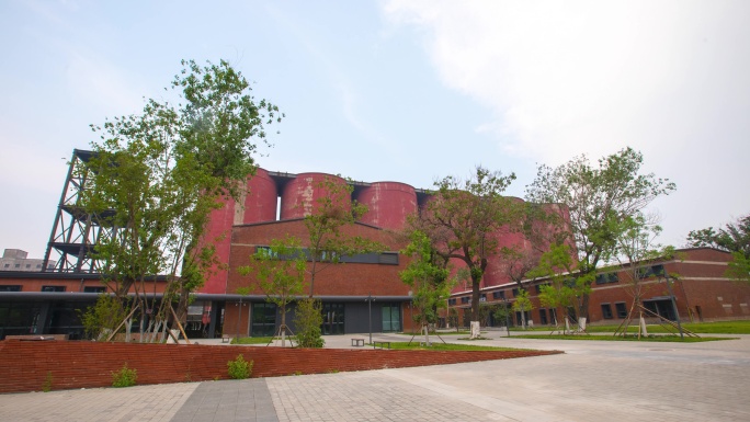 老钢铁厂建筑延时视频素材