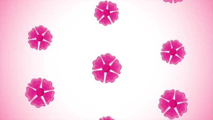乳腺癌运动动画与花雨