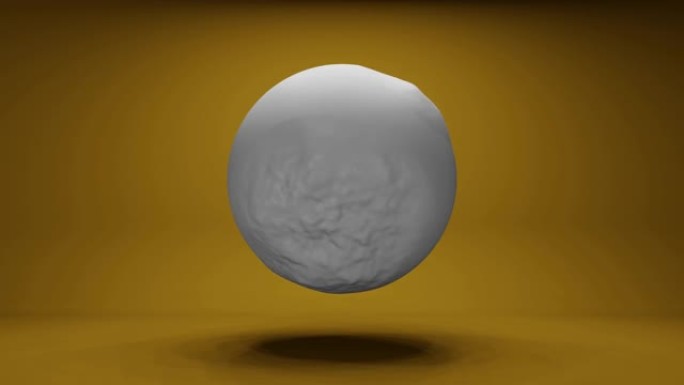 元球3 d画面。变形有机渲染斑点逼真的动画。流体形状溶解孤立的彩色背景。液体分子分解4k视频