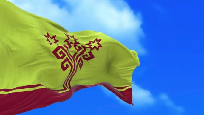 丘瓦什共和国国旗的无缝循环。