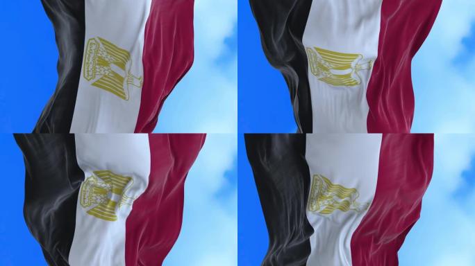 无缝环埃及国旗。