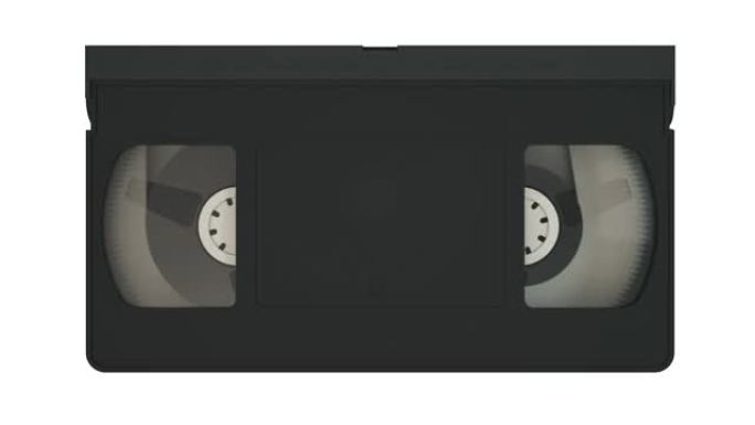 VHS盒式磁带。白色背景上的录像带。阿尔法通道包括