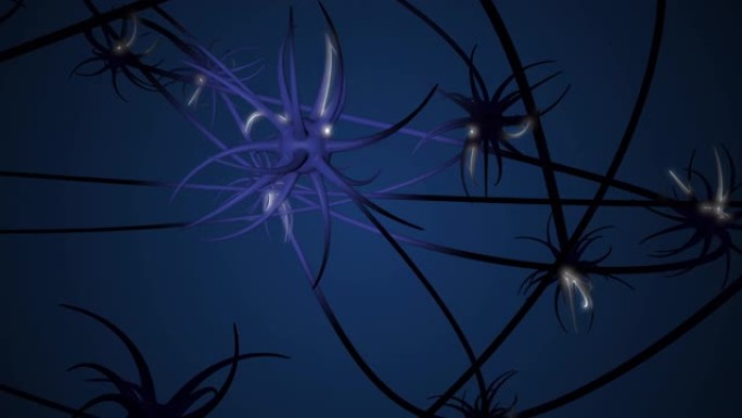 4k视频的抽象突触和神经元细胞发送电化学信号。