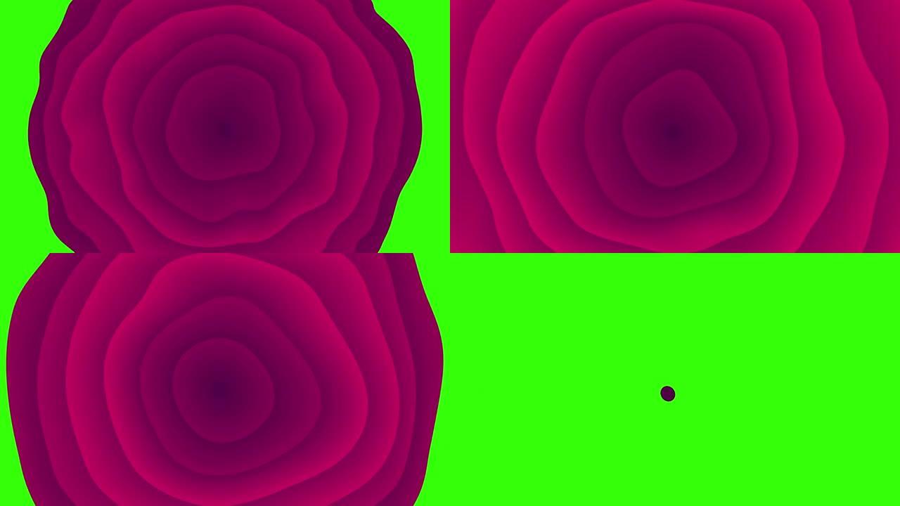 紫色液体熔化过渡效果墨滴绿屏抽象动画