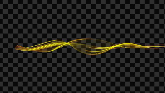 4K金色粒子绸带飘逸-无缝循环带透明通道