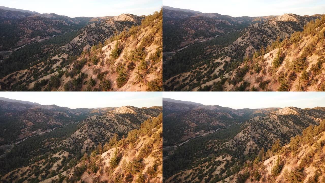 电影般的加利福尼亚洛克伍德谷景观空中无人机