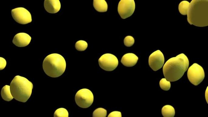 黄色柠檬循环粒子动画