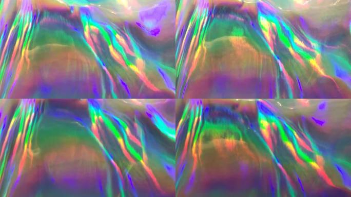 全息抽象背景。彩虹色。4k分辨率。颜色渐变，彩虹色输血