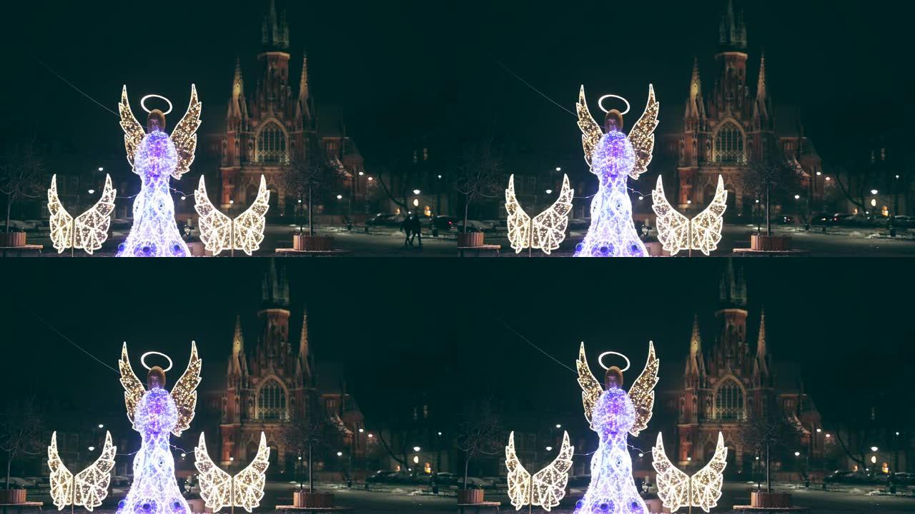 圣诞天使，圣诞装饰，波兰的克拉科夫