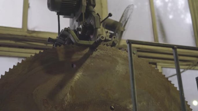 圆锯片的磨削工艺钢铁工业重工业视频素材