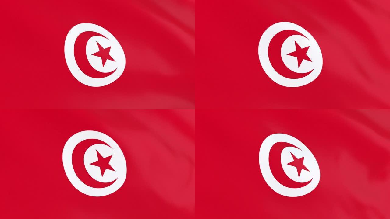 突尼斯的旗帜环