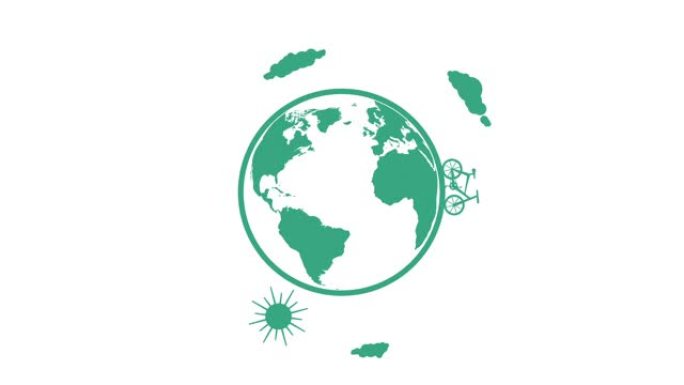 bicyle a和地球行星-生态-拯救行星概念