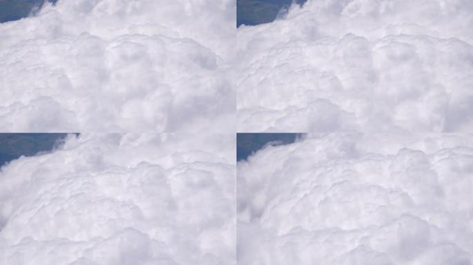 荷兰4k日间航空车乘客窗口视图白云航空全景