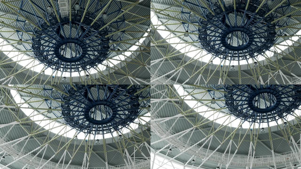 带管网图案的结构建筑天花板