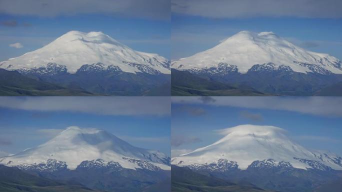埃尔布鲁斯山和云高加索山脉