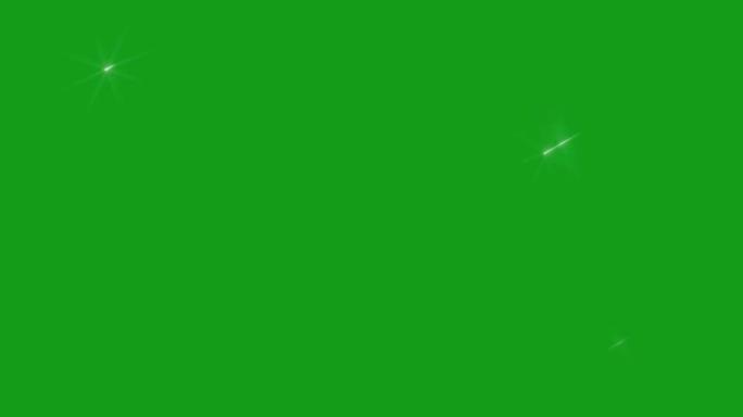 绿屏背景的流星运动图形