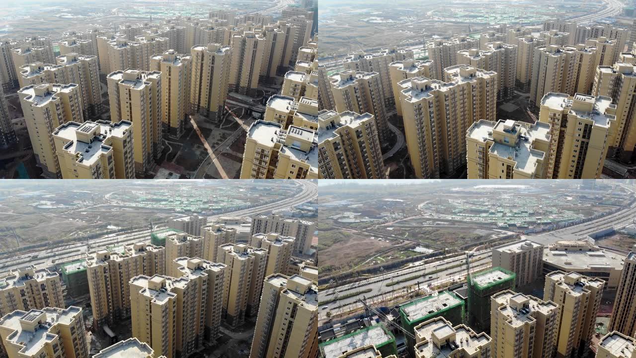 中国新公寓大楼的天线。