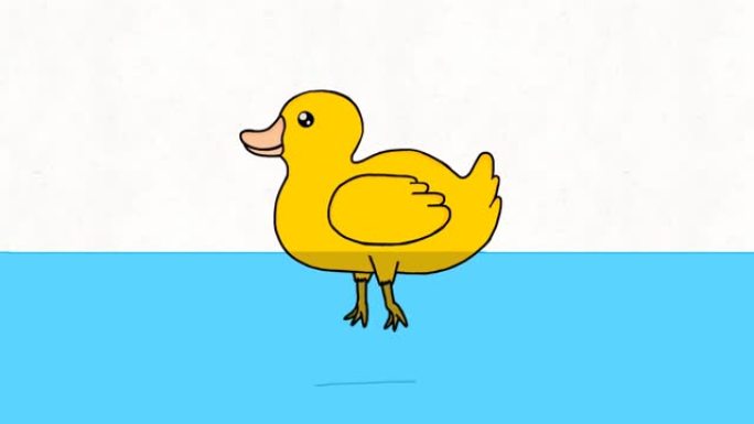 小鸭游泳的动画视频