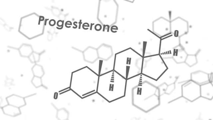 孕酮分子结构。