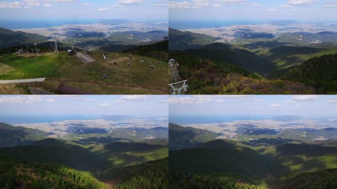 日本香川县Kanonji市山顶上的热门旅游胜地