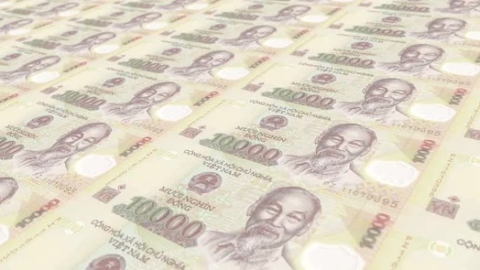 越南1,000越南盾的纸币，现金，循环