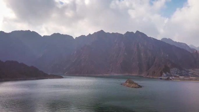 阿联酋迪拜酋长国的哈达湖运动时间流逝