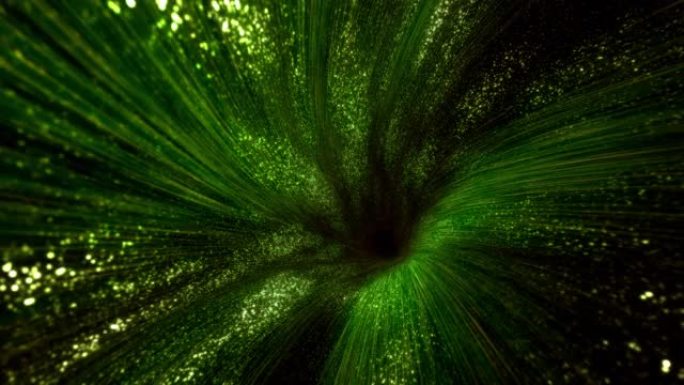 环状深绿色抽象催眠虫洞粒子虫洞涡流背景