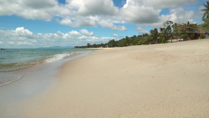 泰国苏梅岛拉迈海滩的白沙。在Covid没有游客之后