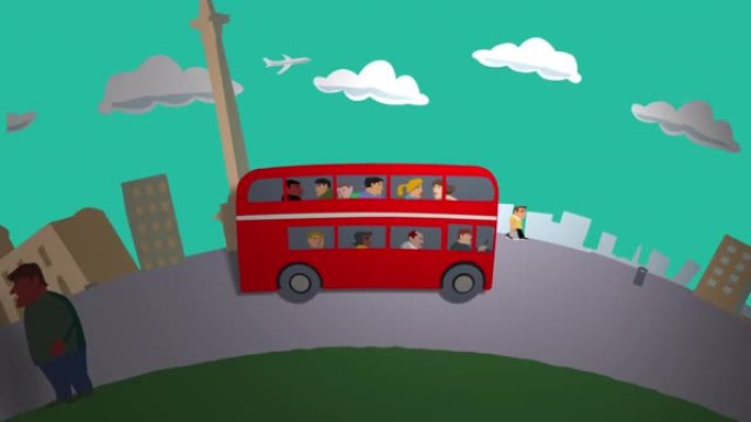 旅程通过伦敦动画视频
