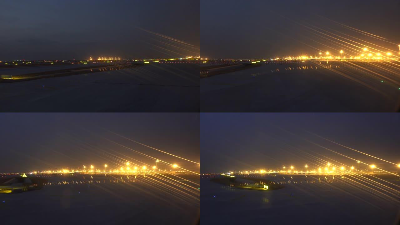 飞机在机场起飞坐飞机拍摄实拍素材
