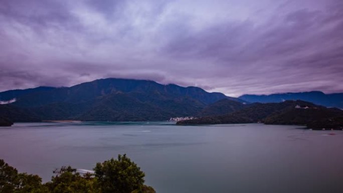 时间流逝-台湾日月潭的阴云-4K