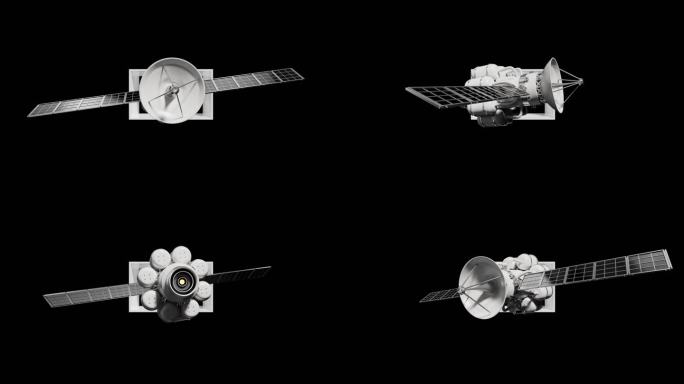 裸眼3D卫星C4D工程文件