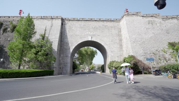 南京中华门古城门古城墙素材