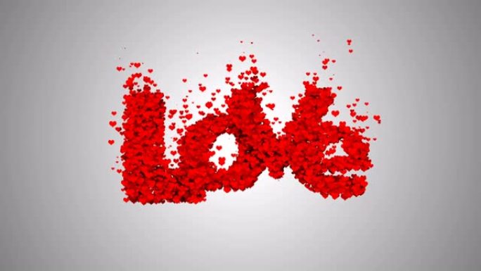 爱情概念-情人节卡片 (循环4k)