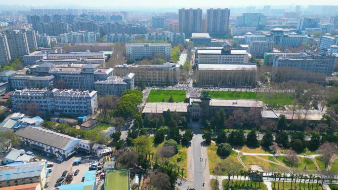 南京农业大学卫岗校区校园风景航拍