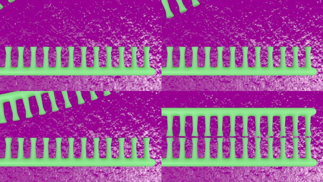 dna复制过程的3d动画。复制产生两个相同的DNA双螺旋，每个螺旋具有一条新链和一条旧链。