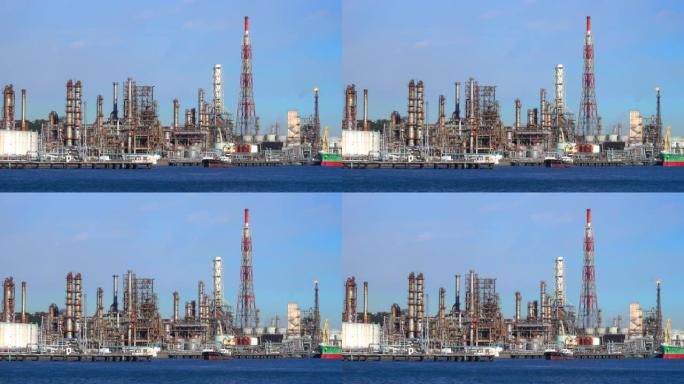 炼油厂的观点。石油和天然气工业