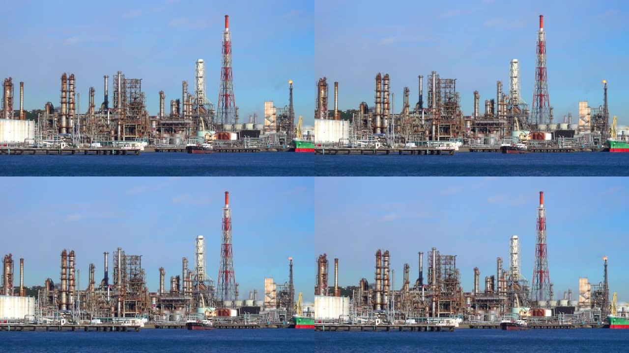 炼油厂的观点。石油和天然气工业
