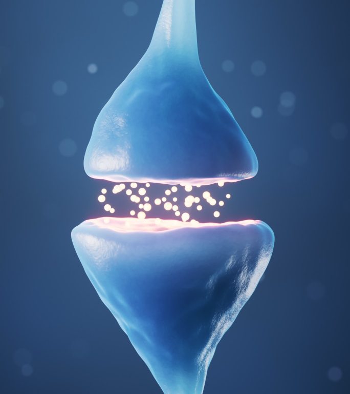 神经元细胞突触生物科技3D渲染