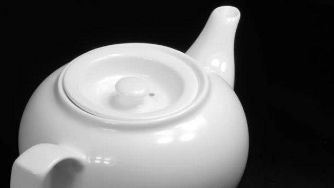 茶道白瓷茶壶