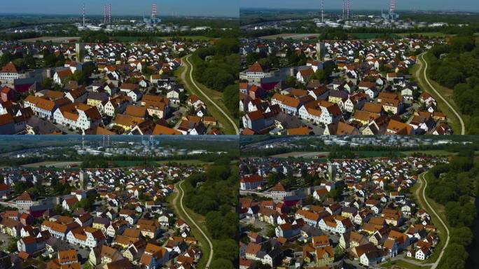 德国Vohburg an der Donau城市鸟瞰图