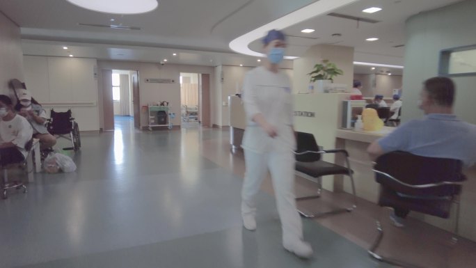 住院部医院医生病人人流视频素材
