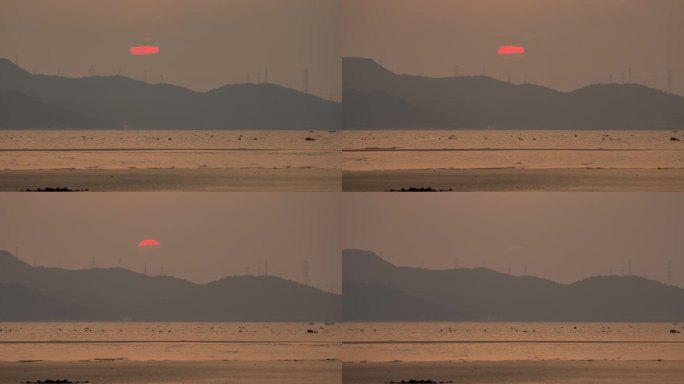 珠海海景海边横石基日落自然风光延时摄影