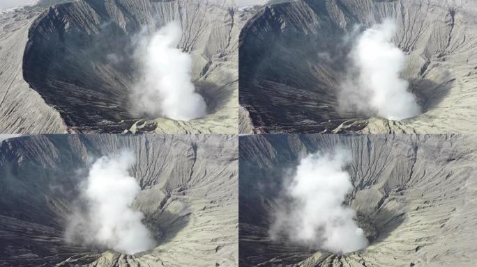 探索布罗莫山不断活跃的火山口