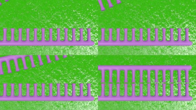 dna复制过程的3d动画。复制产生两个相同的DNA双螺旋，每个螺旋具有一条新链和一条旧链。