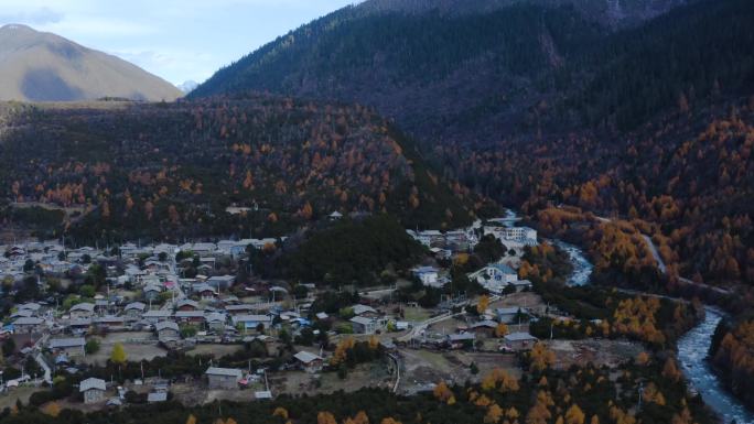 自然风光 航拍 西藏 巴松措湖 5A景区