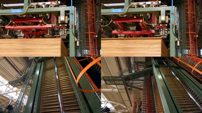 木工厂全周期的高科技生产线，用于生产胶合板，刨花板和其他木制品