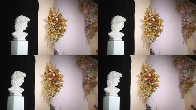 尾牙会现场布置 实拍酒店婚礼堂 现场